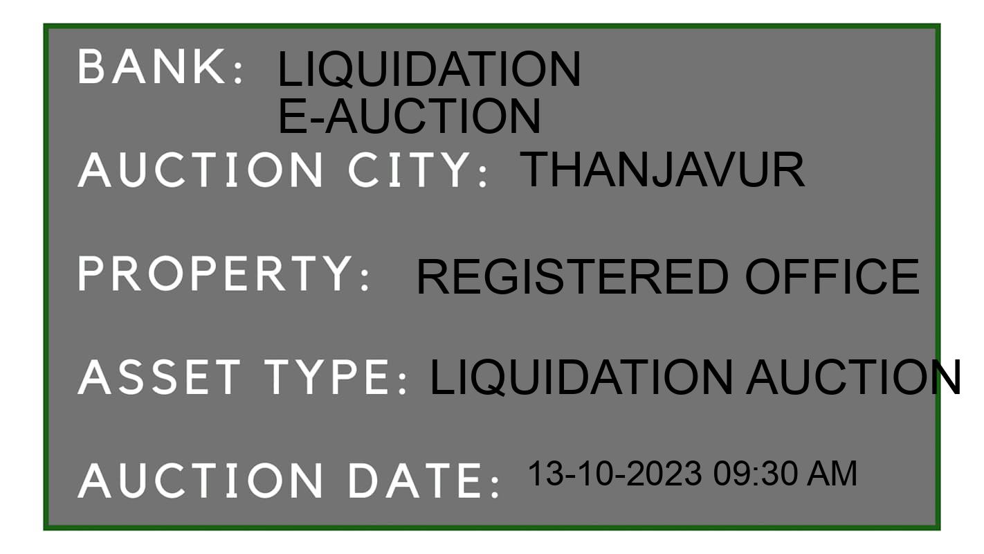 Auction Bank India - ID No: 193033 - Liquidation E-Auction Auction of Liquidation E-Auction auction for Land in Cholapuram, Thanjavur