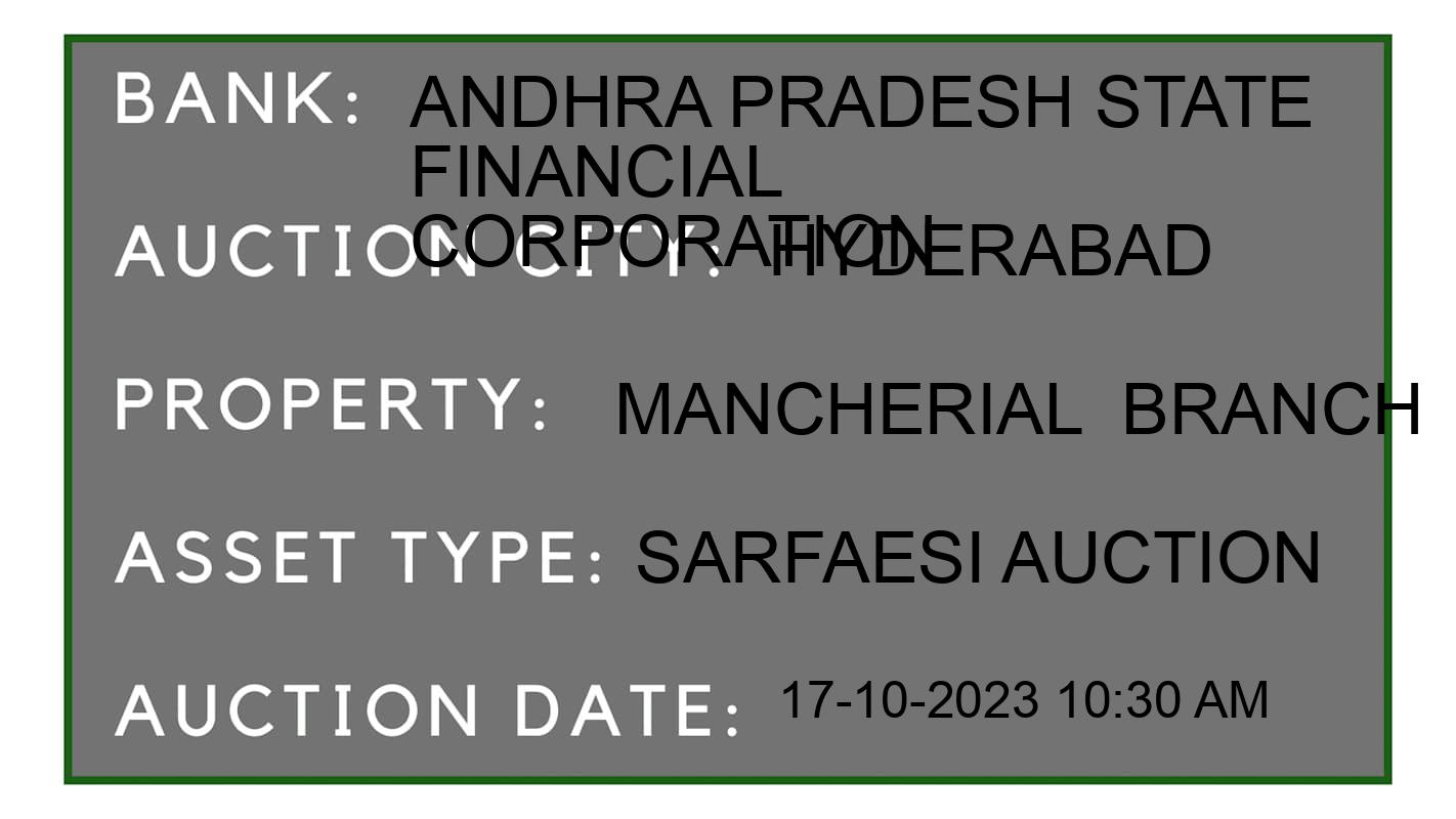 Auction Bank India - ID No: 193037 - Andhra Pradesh State Financial Corporation Auction of Andhra Pradesh State Financial Corporation auction for Residential House in Chintalmet, Hyderabad