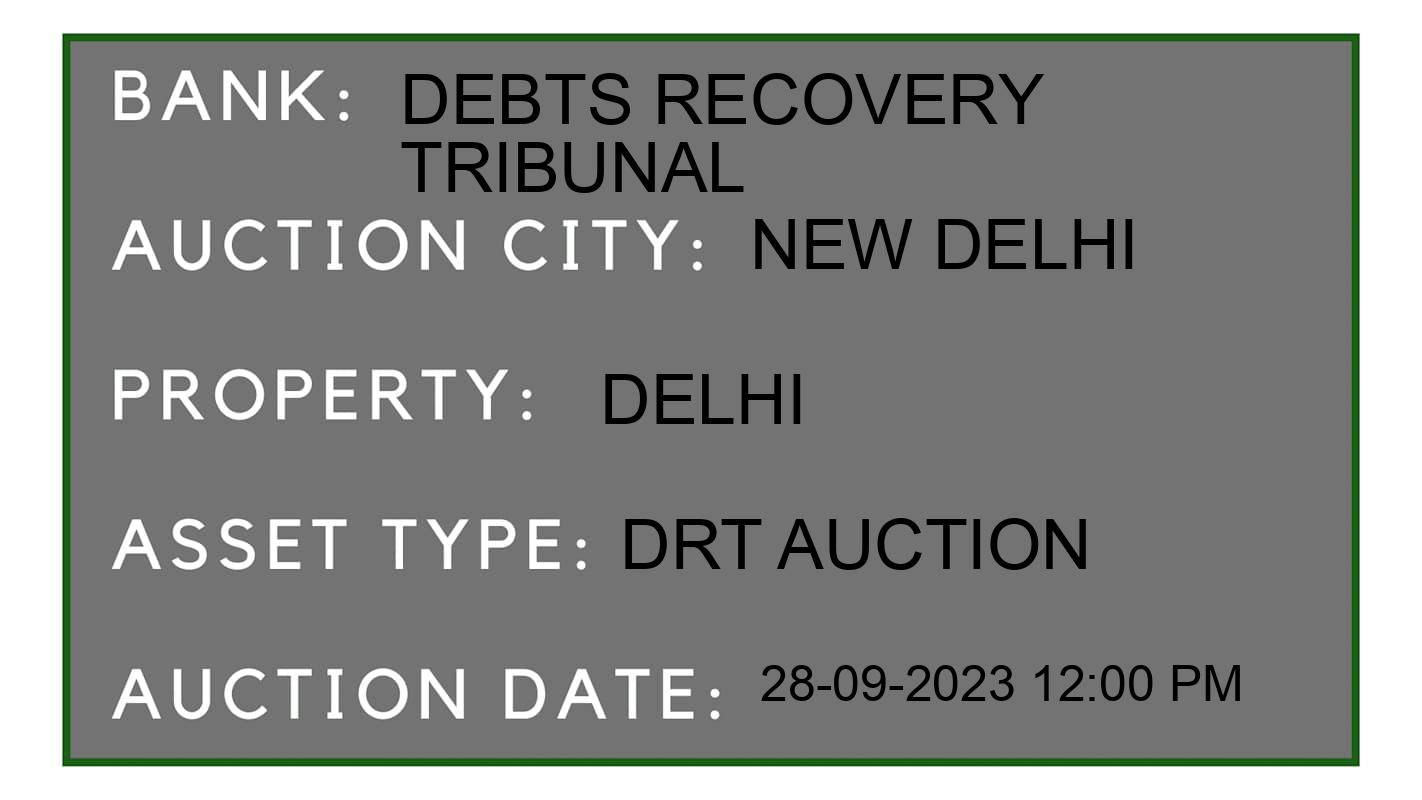 Auction Bank India - ID No: 193112 - Debts Recovery Tribunal Auction of Debts Recovery Tribunal auction for Vehicle Auction in Janakpuri, New Delhi