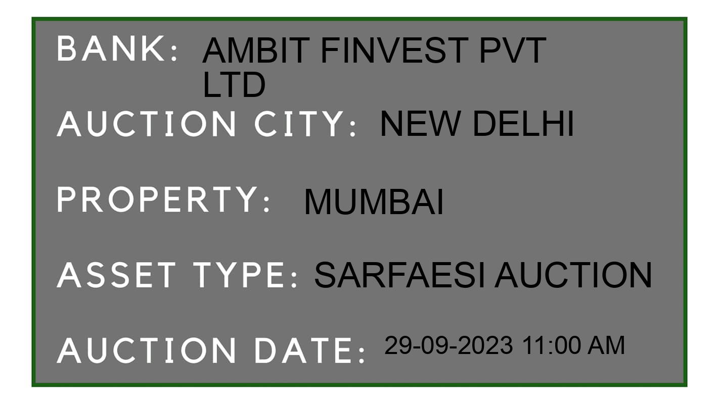 Auction Bank India - ID No: 193113 - Ambit Finvest Pvt Ltd Auction of Ambit Finvest Pvt Ltd auction for Plot in SANT NAGAR, New Delhi