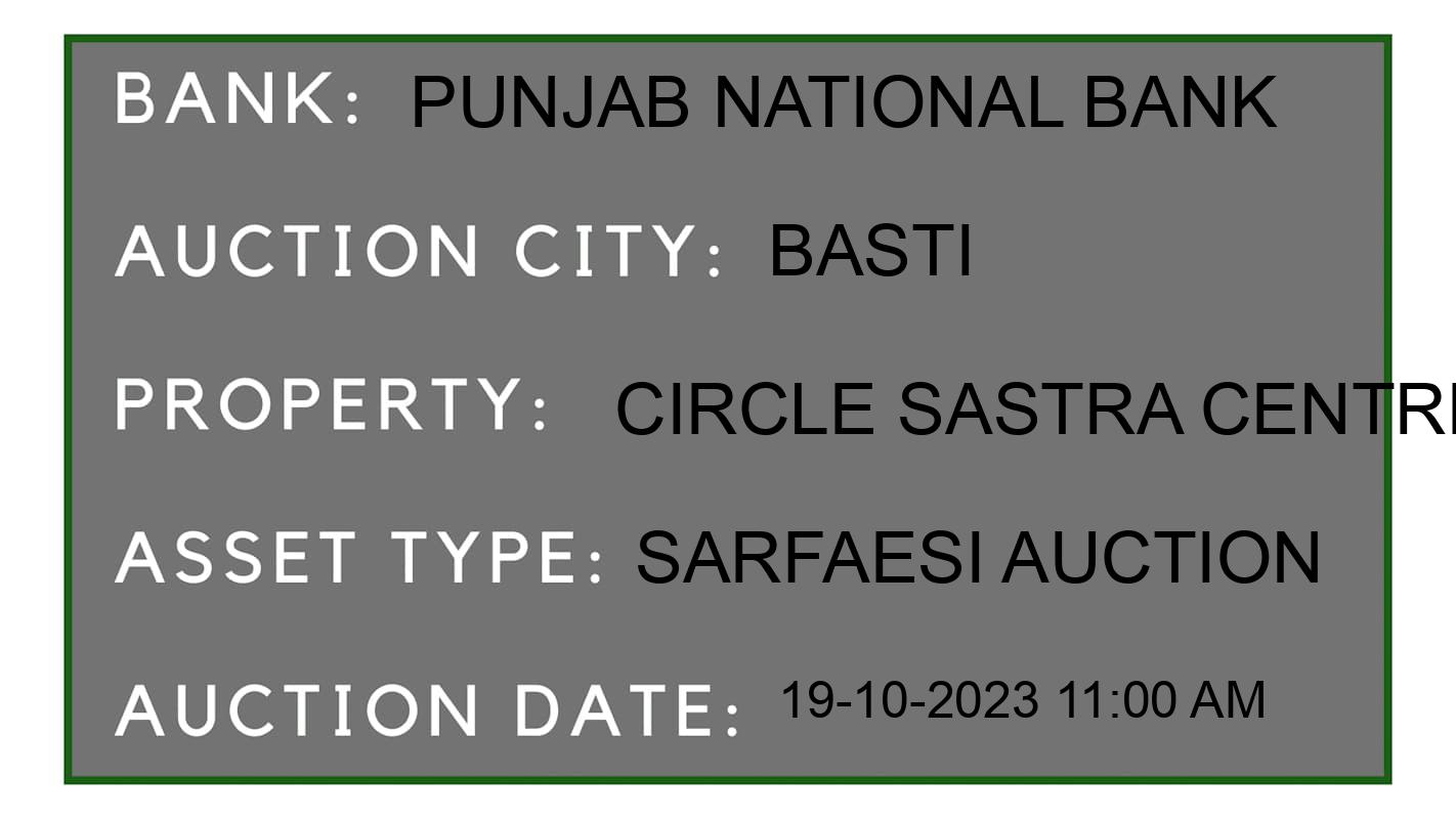 Auction Bank India - ID No: 193468 - Punjab National Bank Auction of Punjab National Bank auction for Plot in Pargana, Basti