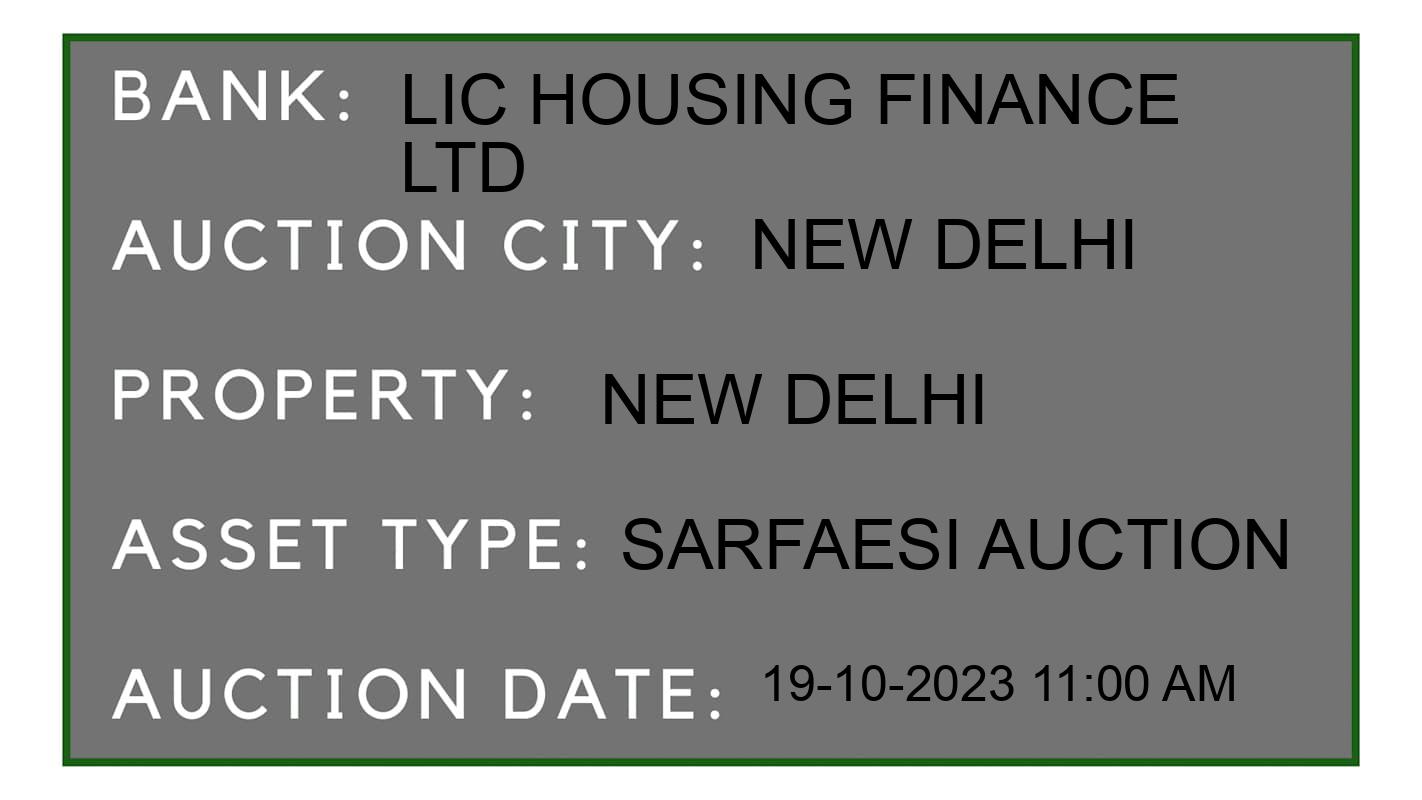 Auction Bank India - ID No: 193518 - LIC Housing Finance Ltd Auction of LIC Housing Finance Ltd auction for Residential Flat in Khyala, New Delhi