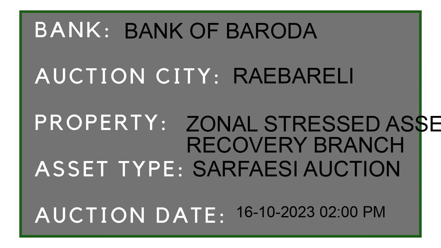 Auction Bank India - ID No: 193676 - Bank of Baroda Auction of Bank of Baroda auction for Land And Building in Chhajilapur, Raebareli