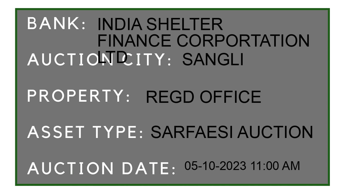 Auction Bank India - ID No: 193726 - India Shelter Finance Corportation Ltd Auction of India Shelter Finance Corportation Ltd auction for Plot in Kupwad, Sangli