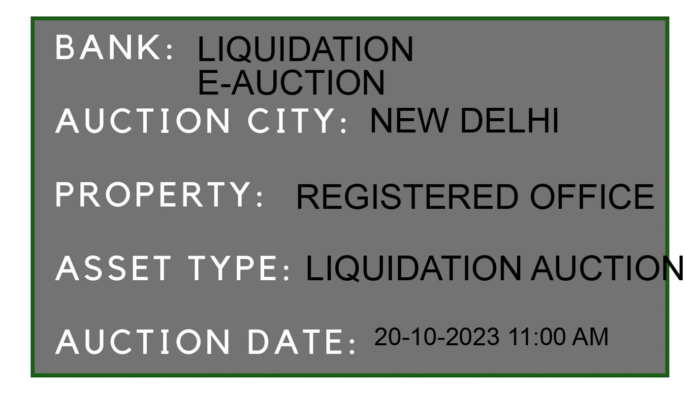 Auction Bank India - ID No: 193766 - Liquidation E-Auction Auction of Liquidation E-Auction auction for Factory land and Building in Karol Bagh, New Delhi