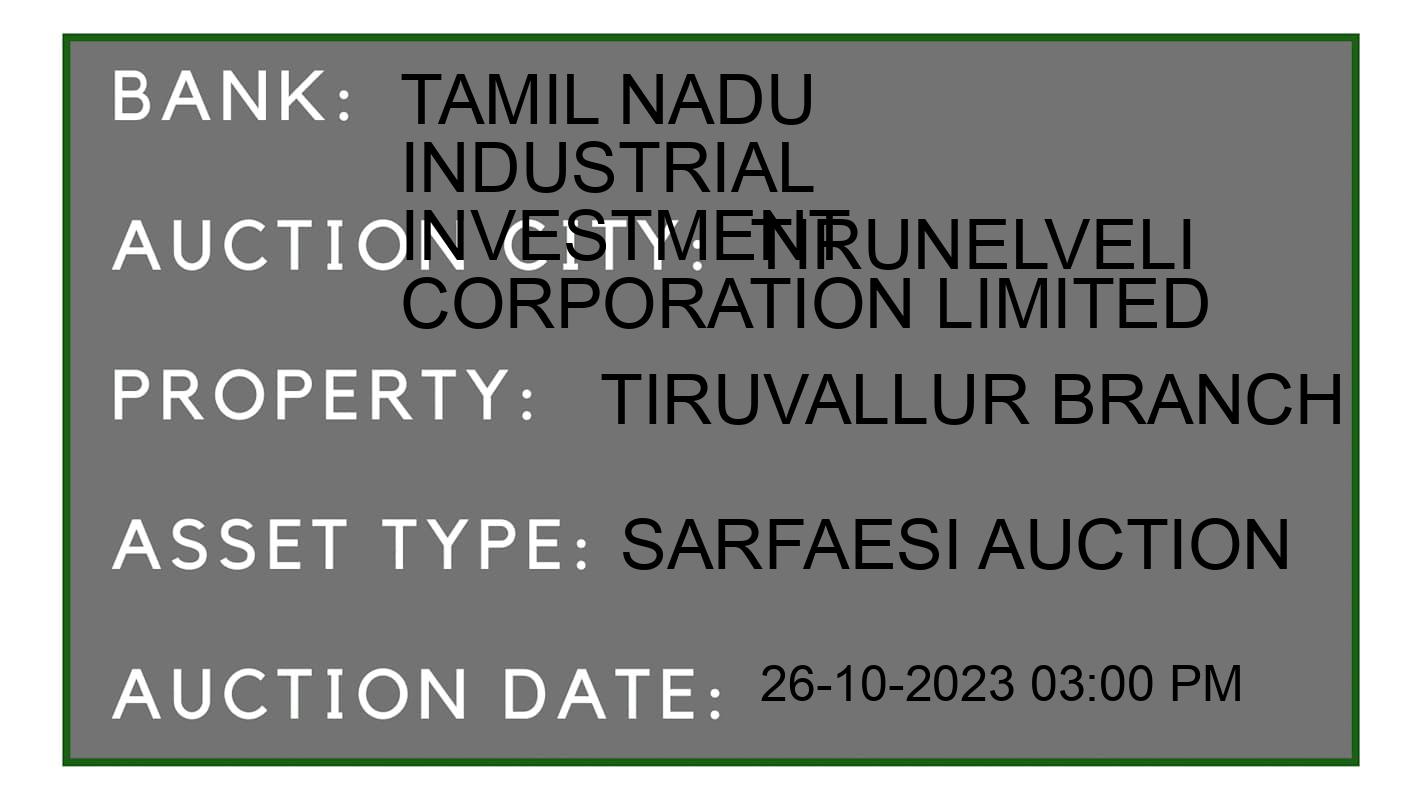 Auction Bank India - ID No: 193772 - Tamil Nadu Industrial Investment Corporation Limited Auction of Tamil Nadu Industrial Investment Corporation Limited auction for Others in Tirunelveli, Tirunelveli