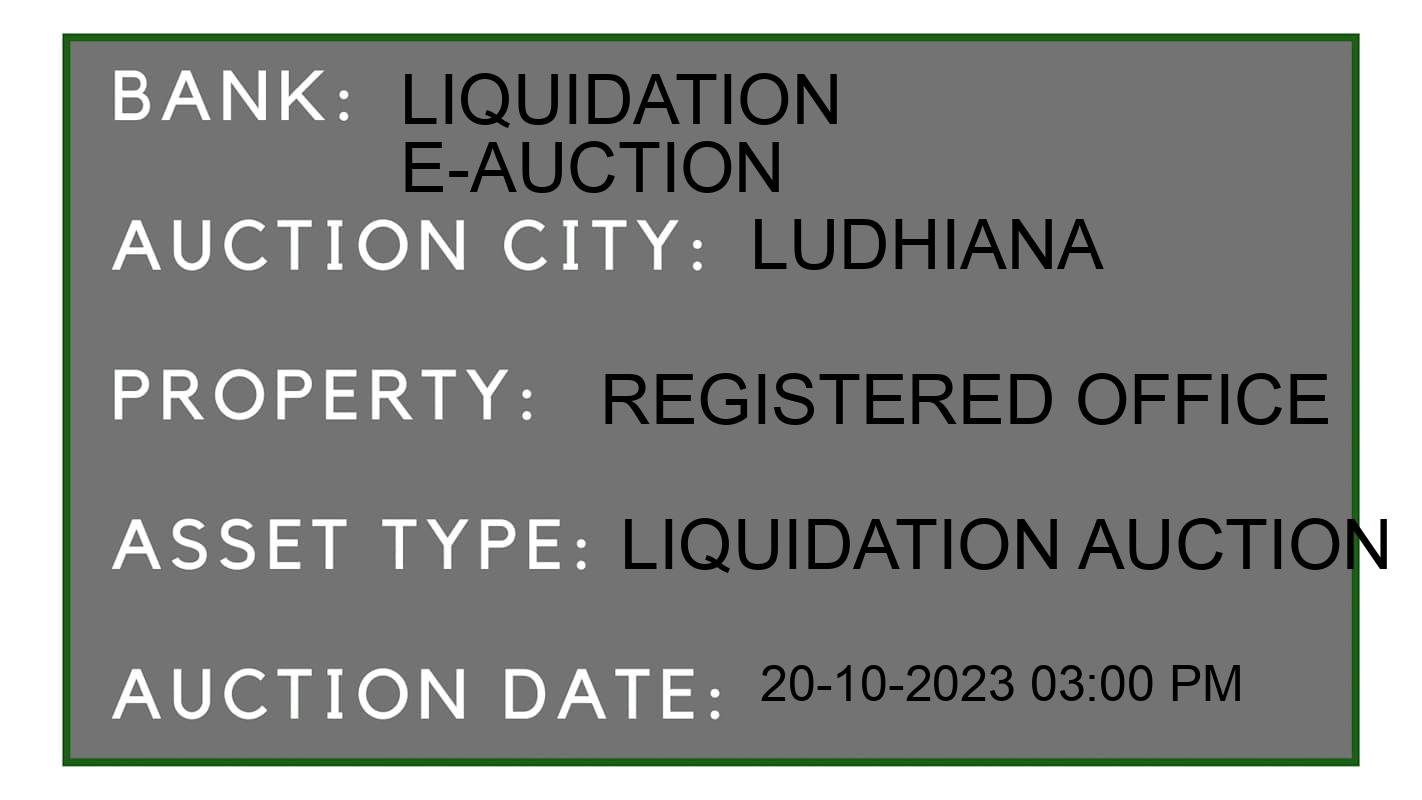 Auction Bank India - ID No: 193773 - Liquidation E-Auction Auction of Liquidation E-Auction auction for Plant & Machinery in Nurpur Bet, Ludhiana