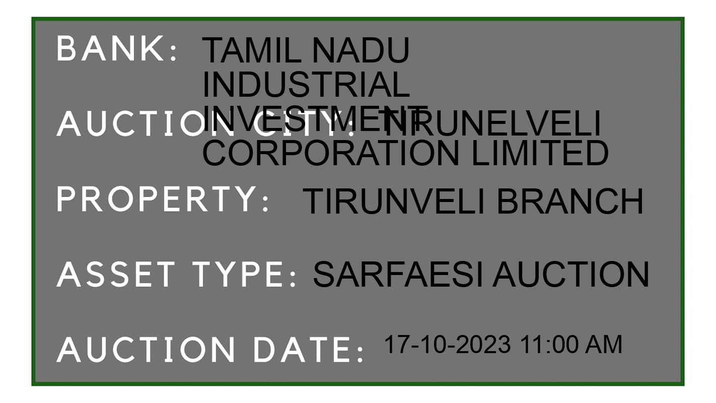 Auction Bank India - ID No: 193796 - Tamil Nadu Industrial Investment Corporation Limited Auction of Tamil Nadu Industrial Investment Corporation Limited auction for Plant & Machinery in Tirunelveli, Tirunelveli