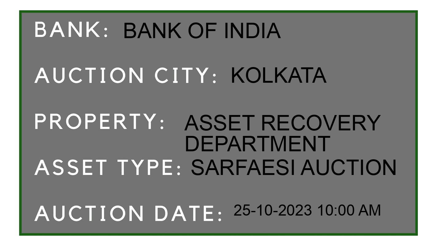 Auction Bank India - ID No: 193920 - Bank of India Auction of Bank of India auction for Land And Building in Deganga, Kolkata