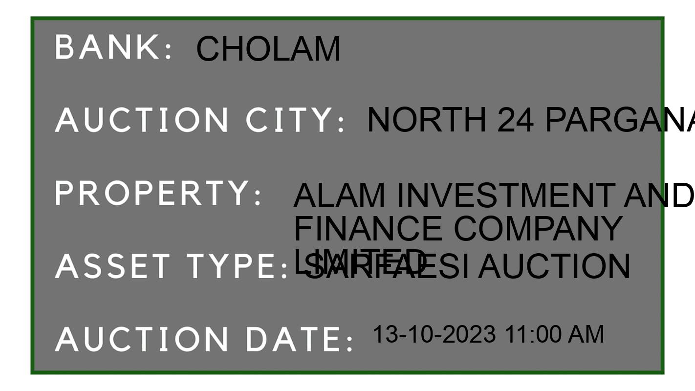 Auction Bank India - ID No: 194083 - Cholam Auction of Cholamandalam Investment And Finance Company Limited auction for Land And Building in Ghola, North 24 Parganas