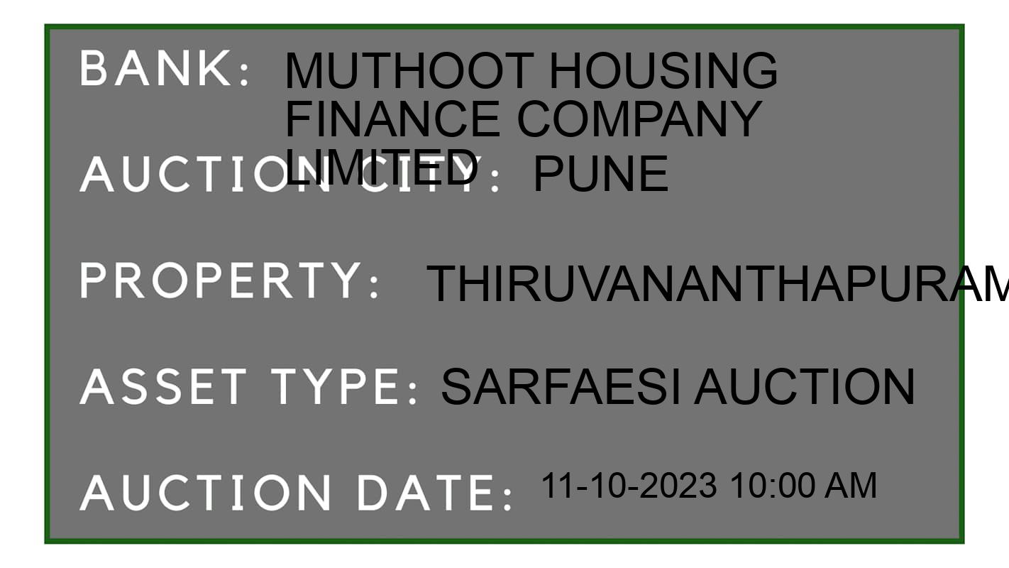 Auction Bank India - ID No: 194095 - Muthoot Housing Finance Company Limited Auction of Muthoot Housing Finance Company Limited auction for Residential Flat in Haveli, Pune
