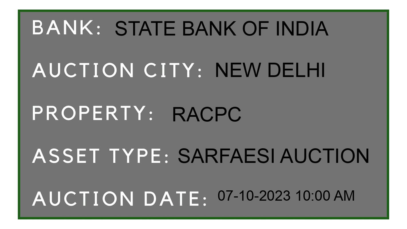 Auction Bank India - ID No: 194120 - State Bank of India Auction of State Bank of India auction for Vehicle Auction in Janakpuri, New Delhi