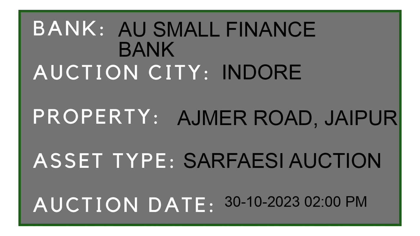 Auction Bank India - ID No: 194165 - AU Small Finance Bank Auction of AU Small Finance Bank auction for Residential House in Mhow, Indore