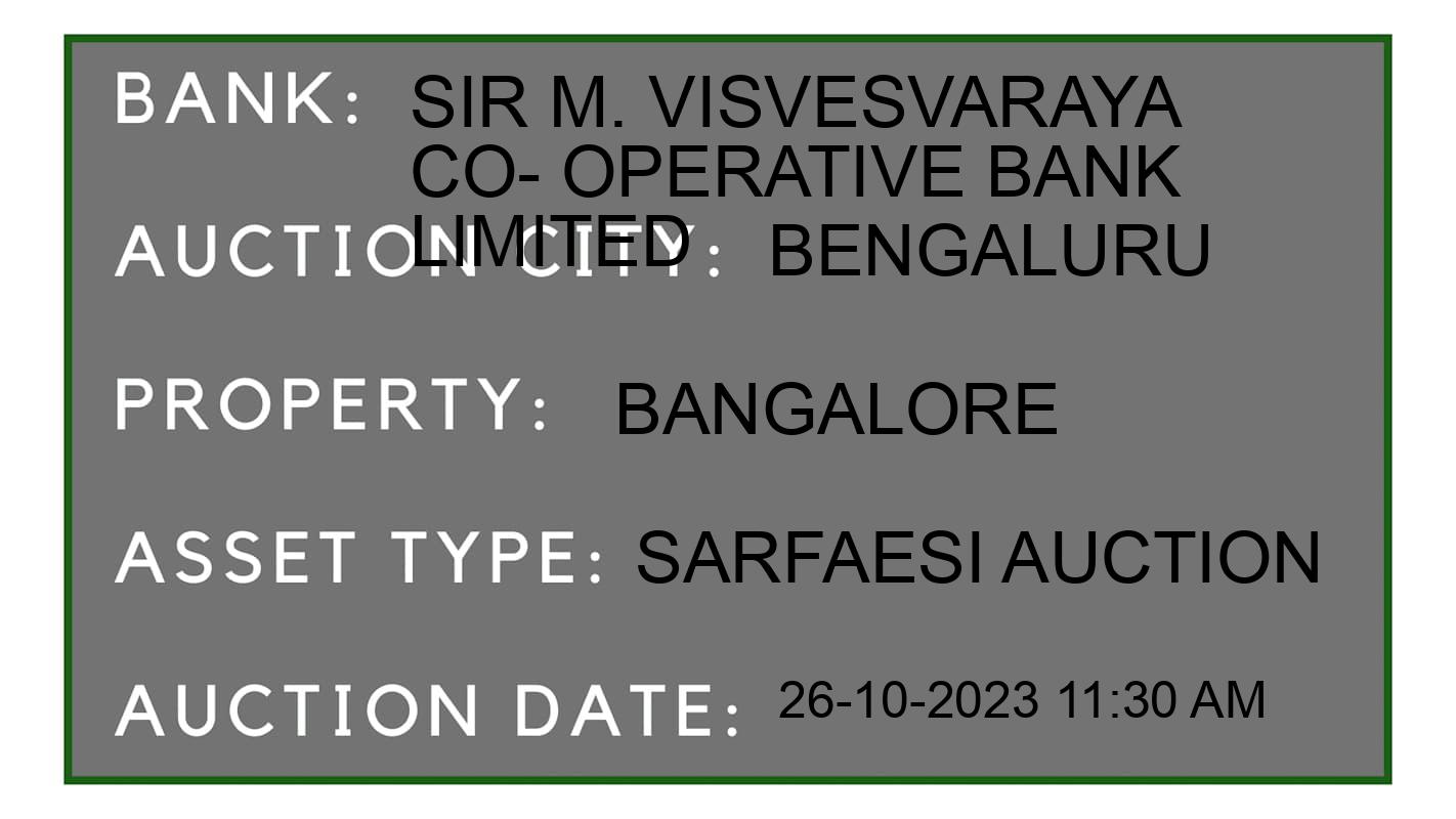 Auction Bank India - ID No: 194328 - Sir M. Visvesvaraya Co- operative bank limited Auction of Sir M. Visvesvaraya Co- operative bank limited auction for Residential House in Sunkenahalli, Bengaluru
