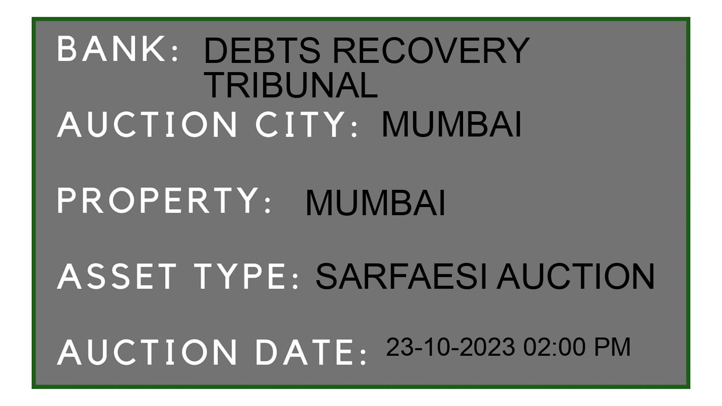 Auction Bank India - ID No: 194427 - Debts Recovery Tribunal Auction of Debts Recovery Tribunal auction for Land in Bandra, Mumbai