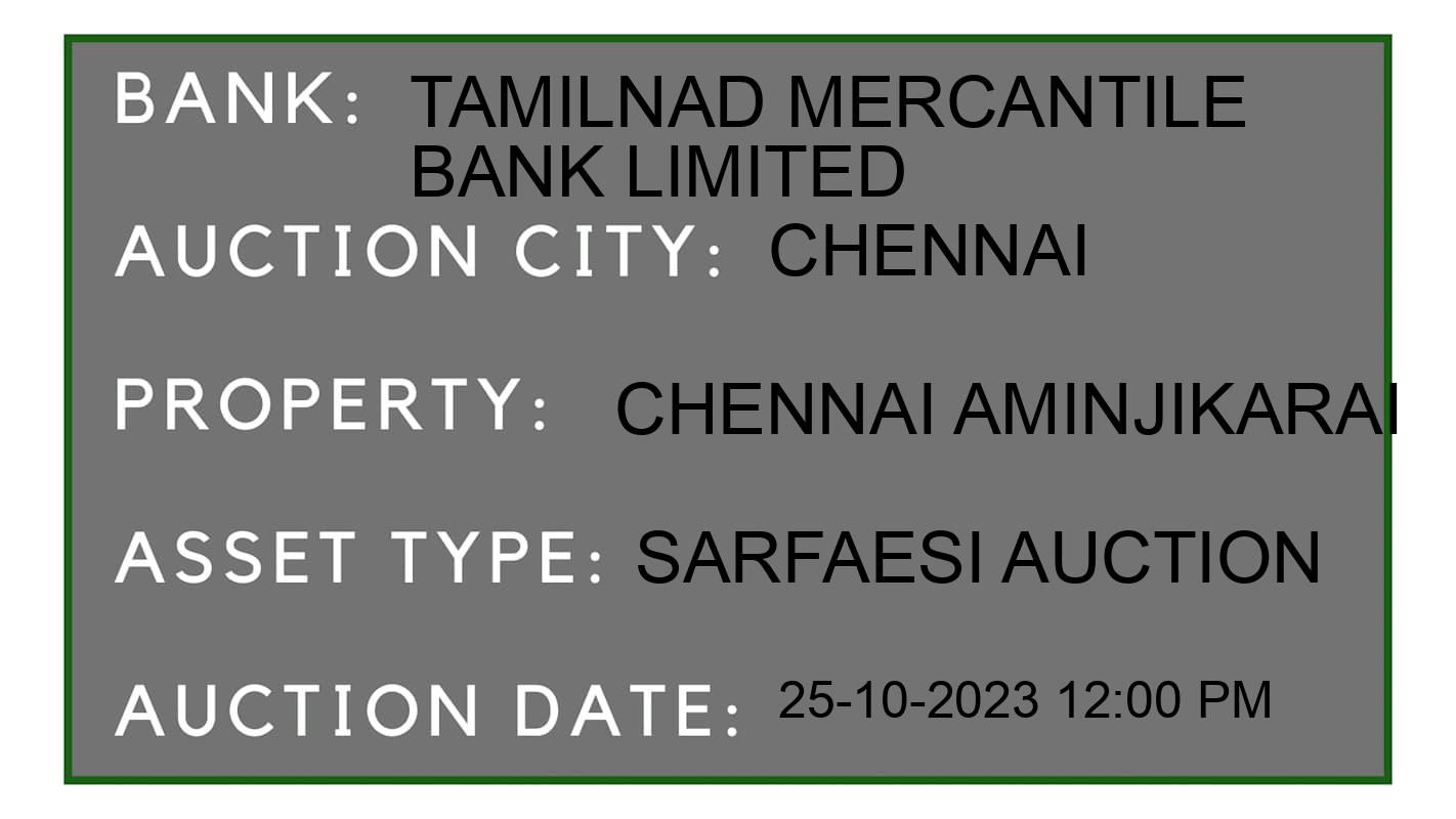 Auction Bank India - ID No: 194509 - Tamilnad Mercantile Bank Limited Auction of Tamilnad Mercantile Bank Limited auction for Land in Porur, Chennai