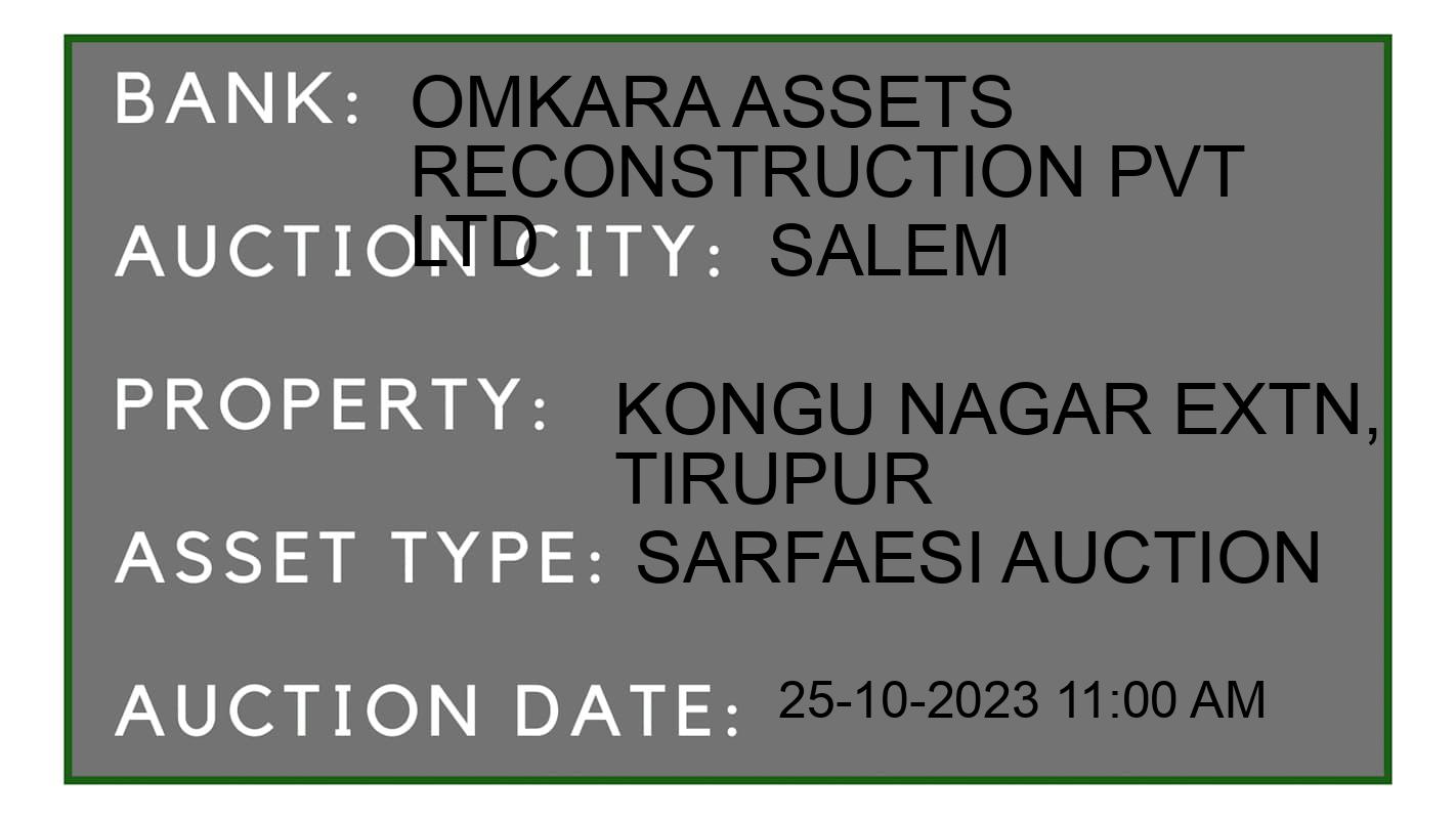 Auction Bank India - ID No: 194558 - Omkara Assets Reconstruction Pvt Ltd Auction of Omkara Assets Reconstruction Pvt Ltd auction for Residential Flat in Padaiveedu, Salem