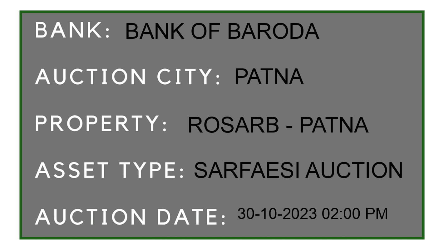 Auction Bank India - ID No: 194603 - Bank of Baroda Auction of Bank of Baroda auction for Land And Building in Patna, Patna