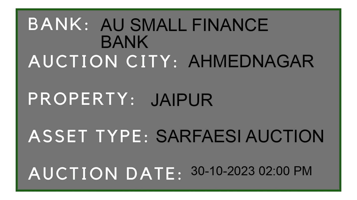 Auction Bank India - ID No: 194699 - AU Small Finance Bank Auction of AU Small Finance Bank auction for Plot in Rahuri, Ahmednagar