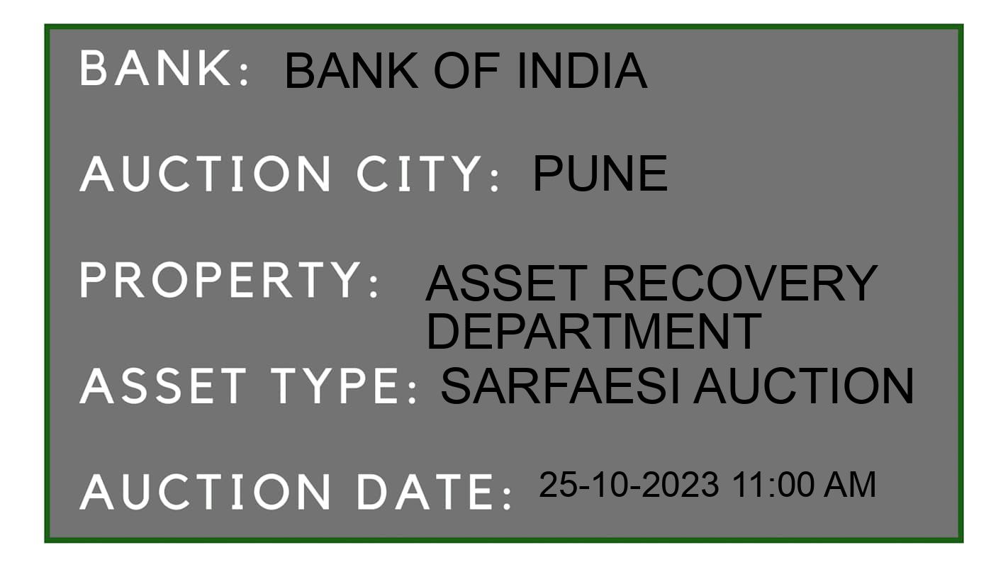 Auction Bank India - ID No: 194784 - Bank of India Auction of Bank of India auction for Residential Flat in Wakad, Pune