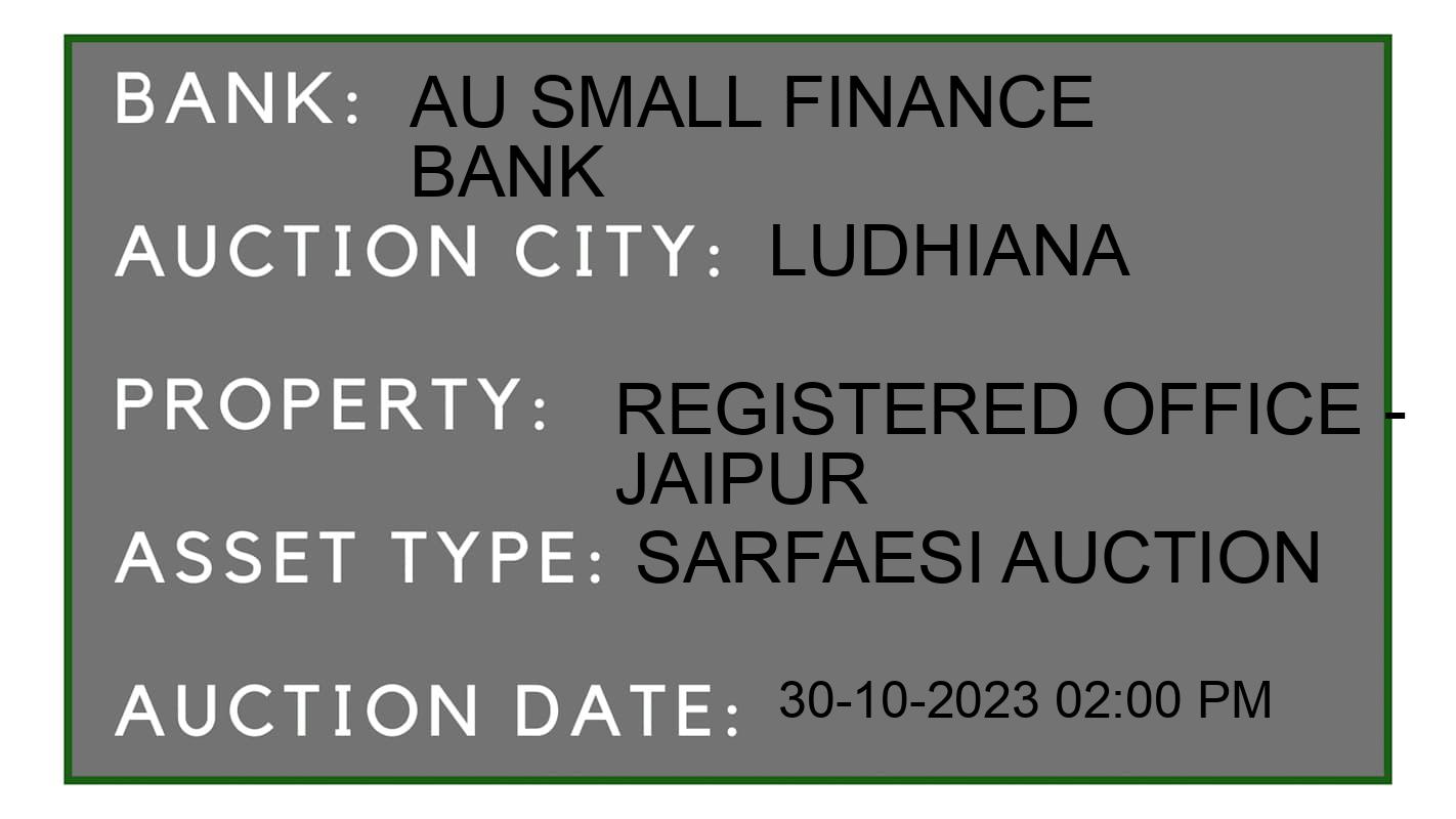 Auction Bank India - ID No: 194797 - AU Small Finance Bank Auction of AU Small Finance Bank auction for House in Taraf Sekhewal, Ludhiana
