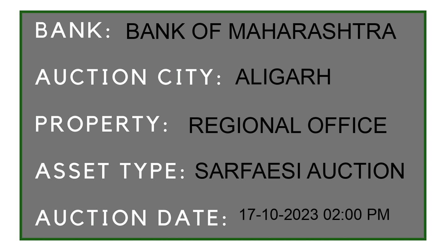 Auction Bank India - ID No: 194834 - Bank of Maharashtra Auction of Bank of Maharashtra auction for Plot in Koil, Aligarh
