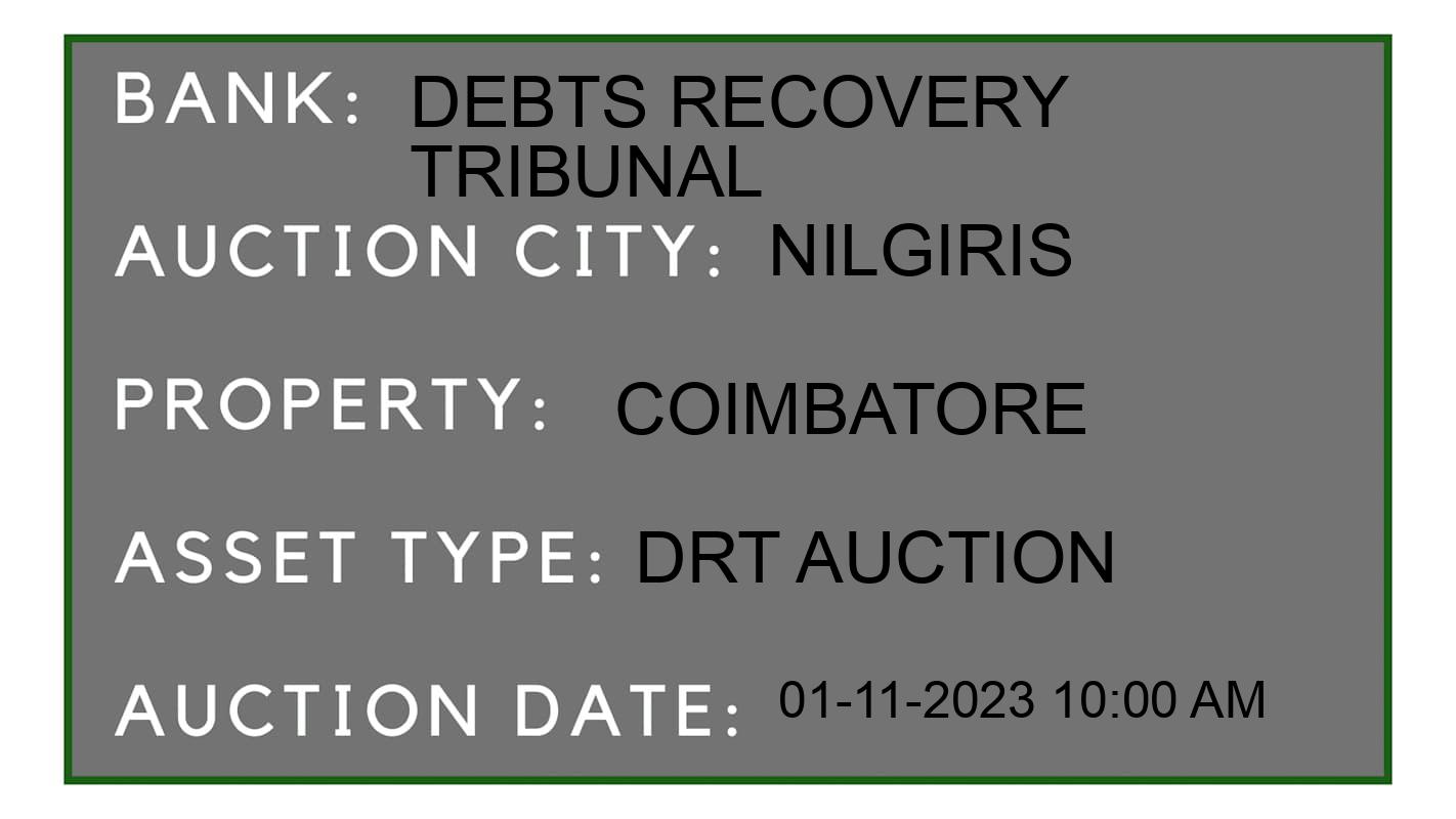 Auction Bank India - ID No: 194883 - Debts Recovery Tribunal Auction of Debts Recovery Tribunal auction for Plot in Kotagiri, Nilgiris