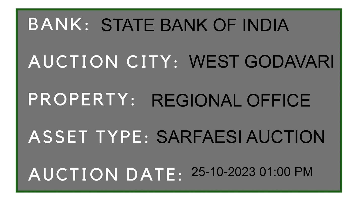 Auction Bank India - ID No: 194886 - State Bank of India Auction of State Bank of India auction for Plot in Tanuku, West Godavari