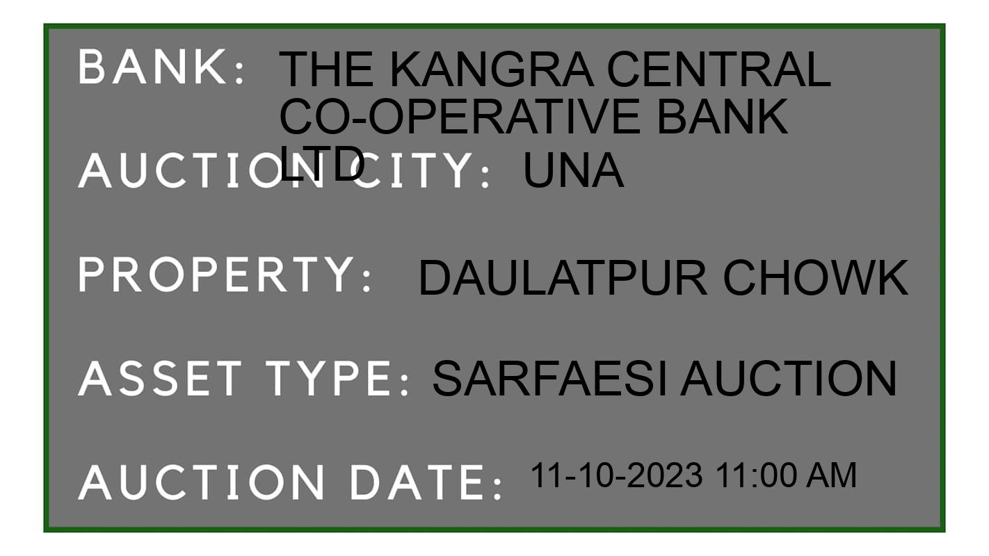 Auction Bank India - ID No: 194927 - The Kangra Central Co-Operative Bank Ltd Auction of The Kangra Central Co-Operative Bank Ltd auction for Land And Building in Una, Una