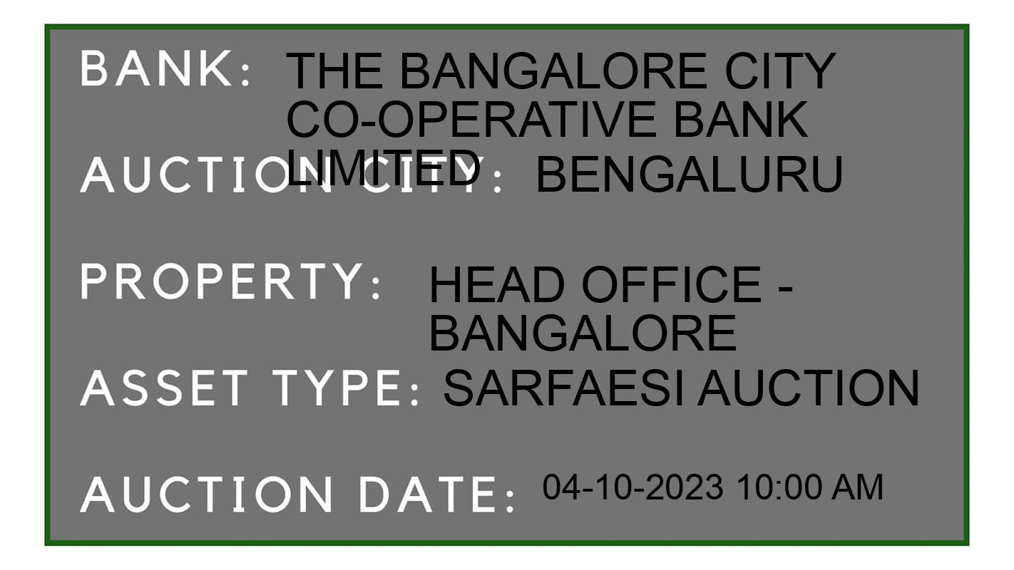 Auction Bank India - ID No: 195249 - The Bangalore City Co-Operative Bank Limited Auction of The Bangalore City Co-Operative Bank Limited auction for Plot in Sarvagna Nagar, Bengaluru