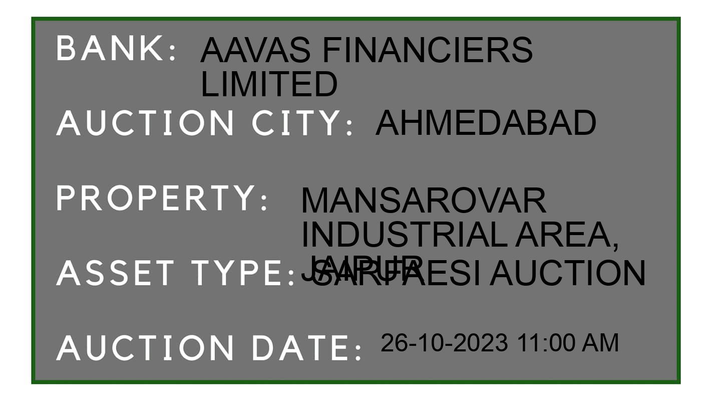 Auction Bank India - ID No: 195305 - Aavas Financiers Limited Auction of Aavas Financiers Limited auction for Residential Flat in Dholka, Ahmedabad