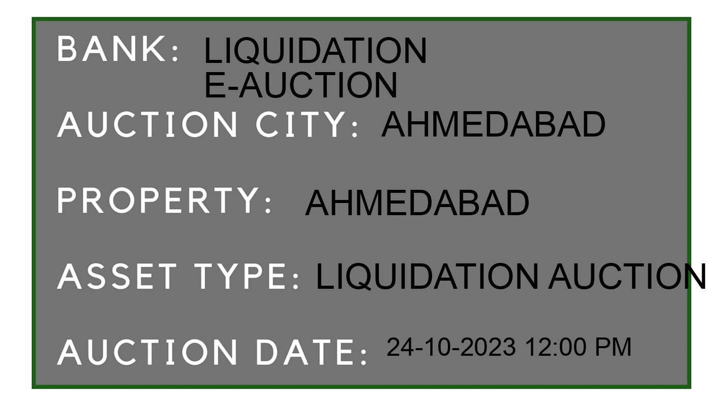 Auction Bank India - ID No: 195380 - Liquidation E-Auction Auction of Liquidation E-Auction auction for Land And Building in Jagatpur, Ahmedabad