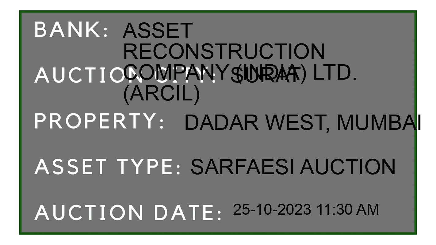 Auction Bank India - ID No: 195394 - Asset  Reconstruction Company (India) Ltd. (Arcil) Auction of Asset  Reconstruction Company (India) Ltd. (Arcil) auction for Plot in Bagumara, Surat