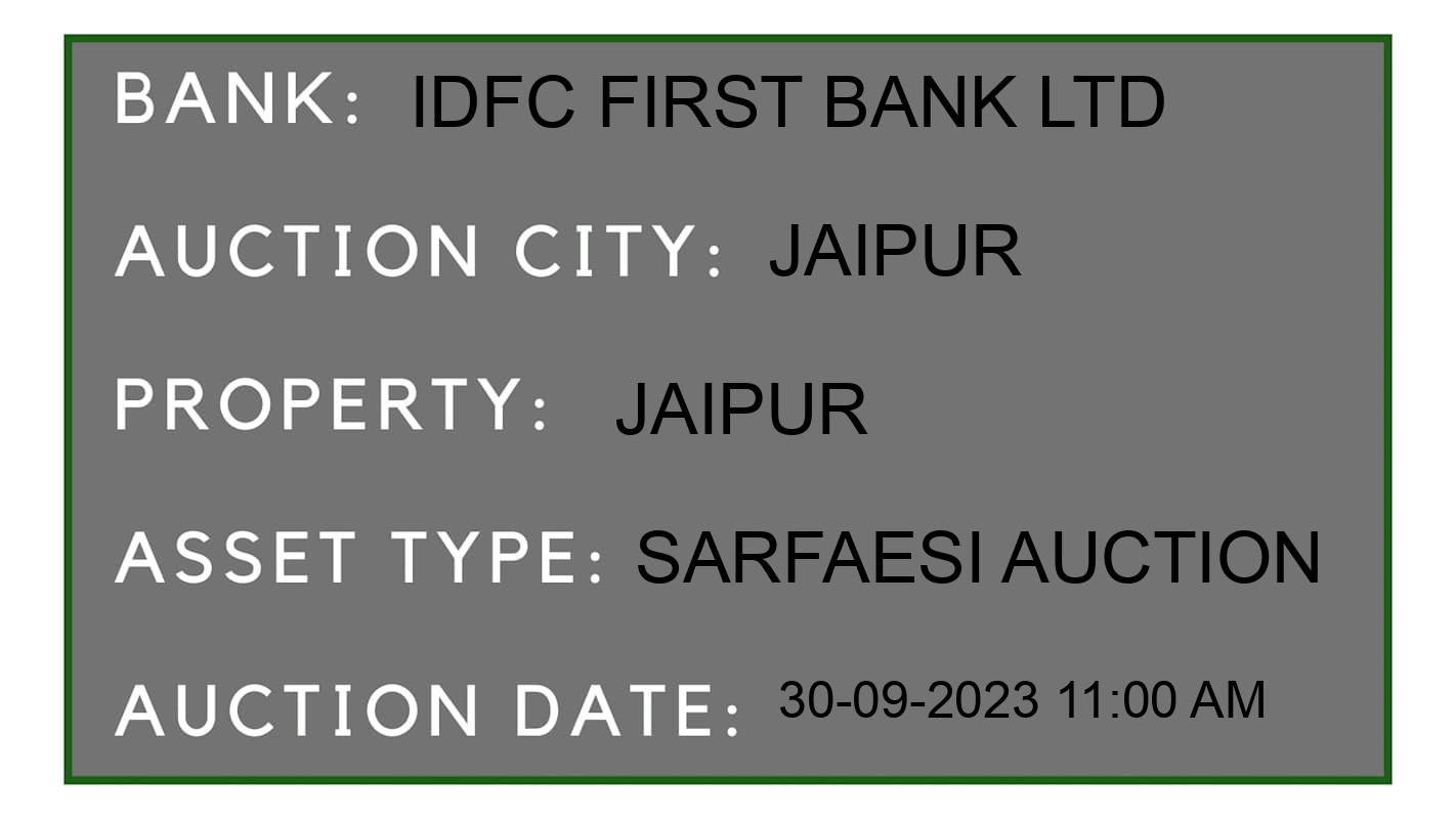 Auction Bank India - ID No: 195513 - IDFC First Bank Ltd Auction of IDFC First Bank Ltd auction for Godown in JAIPUR, Jaipur