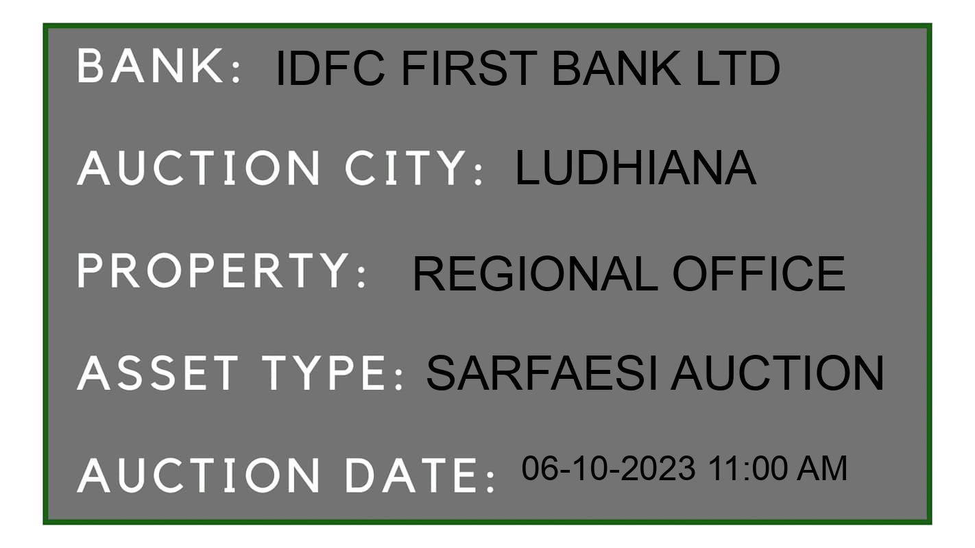 Auction Bank India - ID No: 195559 - IDFC First Bank Ltd Auction of IDFC First Bank Ltd auction for Plot in Taraf Saidan, Ludhiana