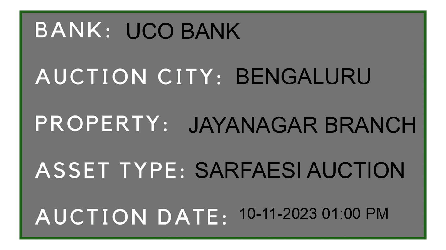 Auction Bank India - ID No: 195652 - UCO Bank Auction of UCO Bank auction for Plot in Hosakerehalli, Bengaluru