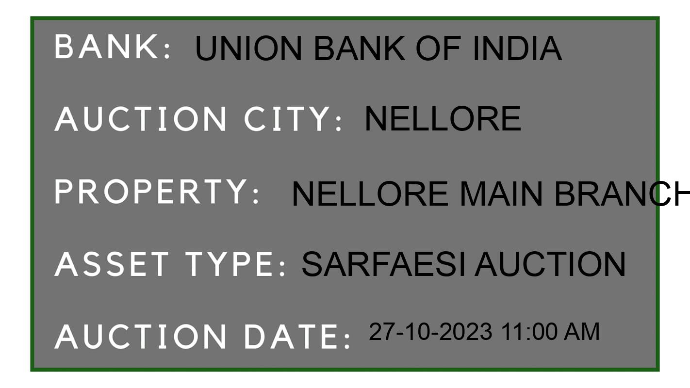 Auction Bank India - ID No: 195725 - Union Bank of India Auction of Union Bank of India auction for Plant & Machinery in Indukurpeta, Nellore