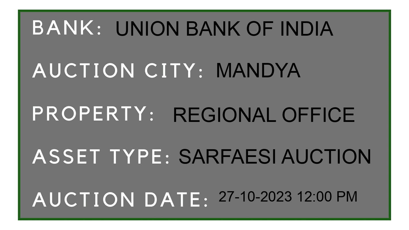 Auction Bank India - ID No: 195784 - Union Bank of India Auction of Union Bank of India auction for Residential House in Mandya, Mandya