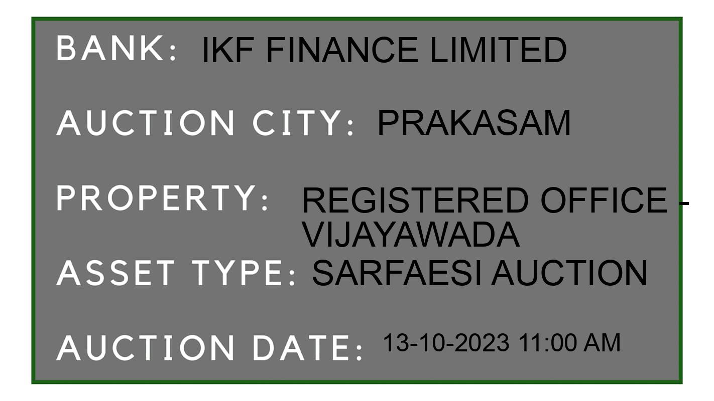 Auction Bank India - ID No: 195788 - IKF Finance Limited Auction of IKF Finance Limited auction for Land in Prakasam, Prakasam