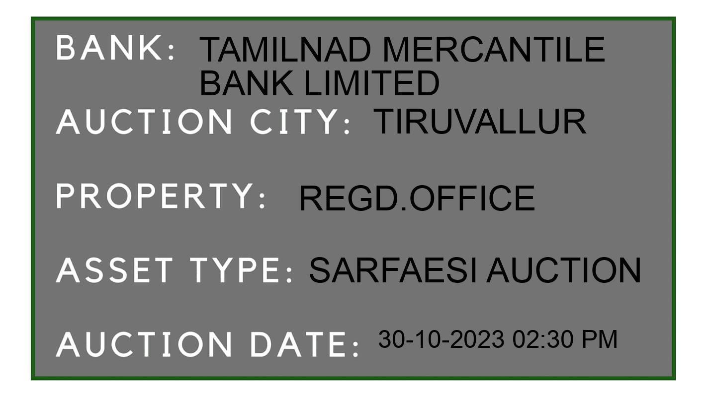 Auction Bank India - ID No: 195795 - Tamilnad Mercantile Bank Limited Auction of Tamilnad Mercantile Bank Limited auction for Plot in Ambattur Taluk, Tiruvallur