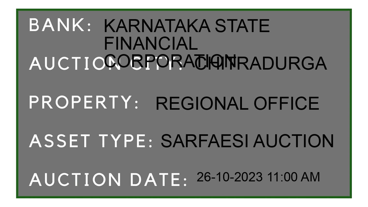 Auction Bank India - ID No: 195821 - Karnataka State Financial Corporation Auction of Karnataka State Financial Corporation auction for Land in chitradurga, Chitradurga