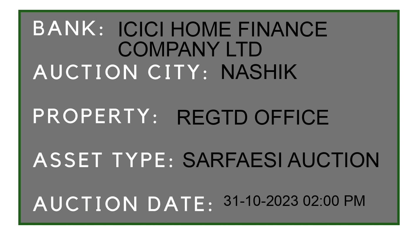 Auction Bank India - ID No: 195859 - ICICI Home Finance Company Ltd Auction of ICICI Home Finance Company Ltd auction for Plot in Nashik, Nashik