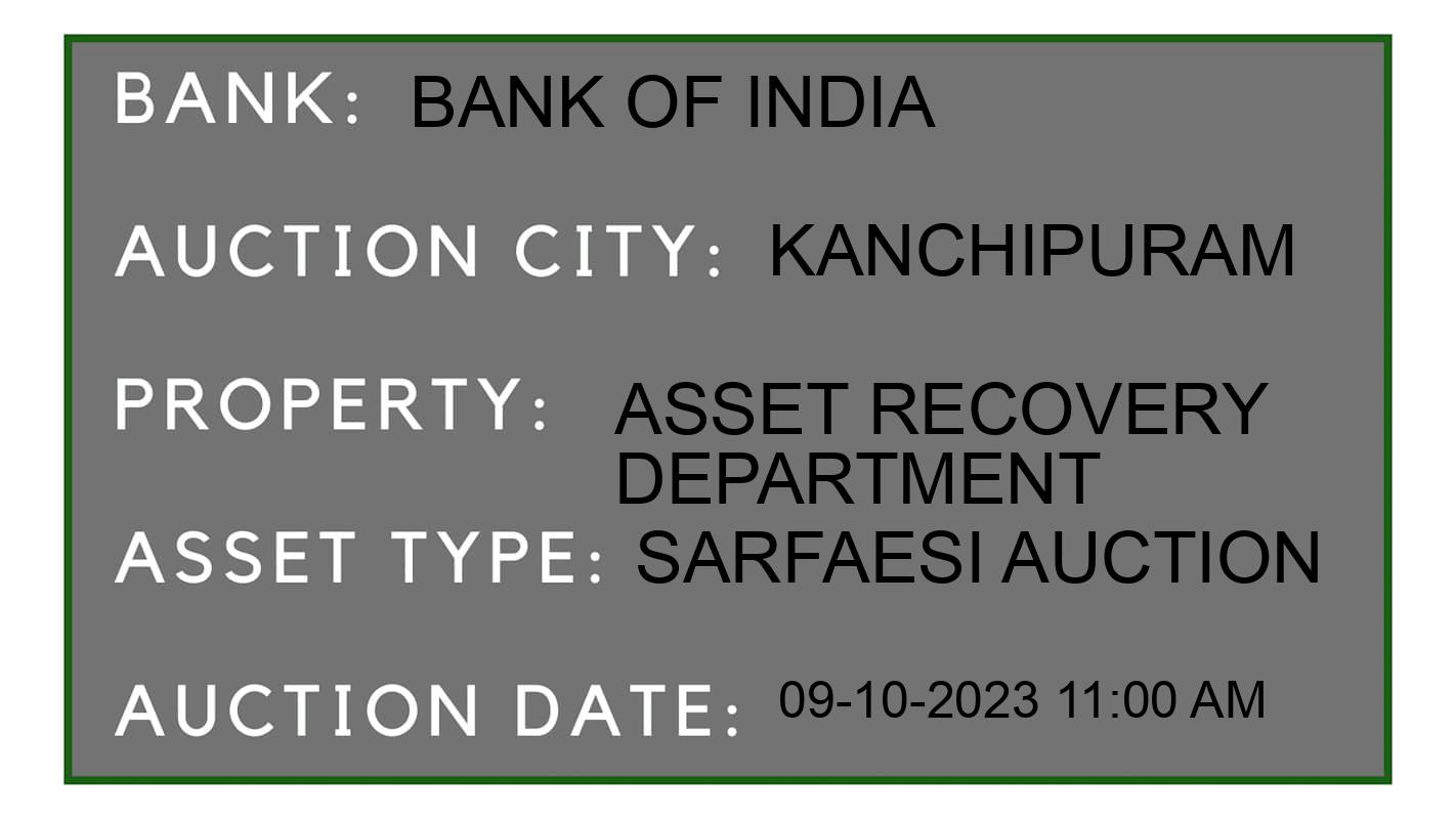 Auction Bank India - ID No: 195880 - Bank of India Auction of Bank of India auction for Plot in Sriperumbudur Taluk, Kanchipuram