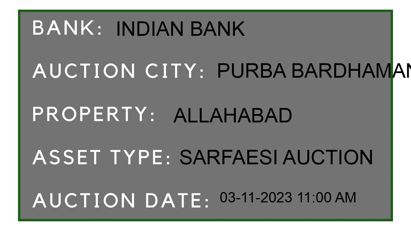 Auction Bank India - ID No: 196031 - Indian Bank Auction of Indian Bank auction for Residential Flat in Chakdighi, Purba Bardhaman