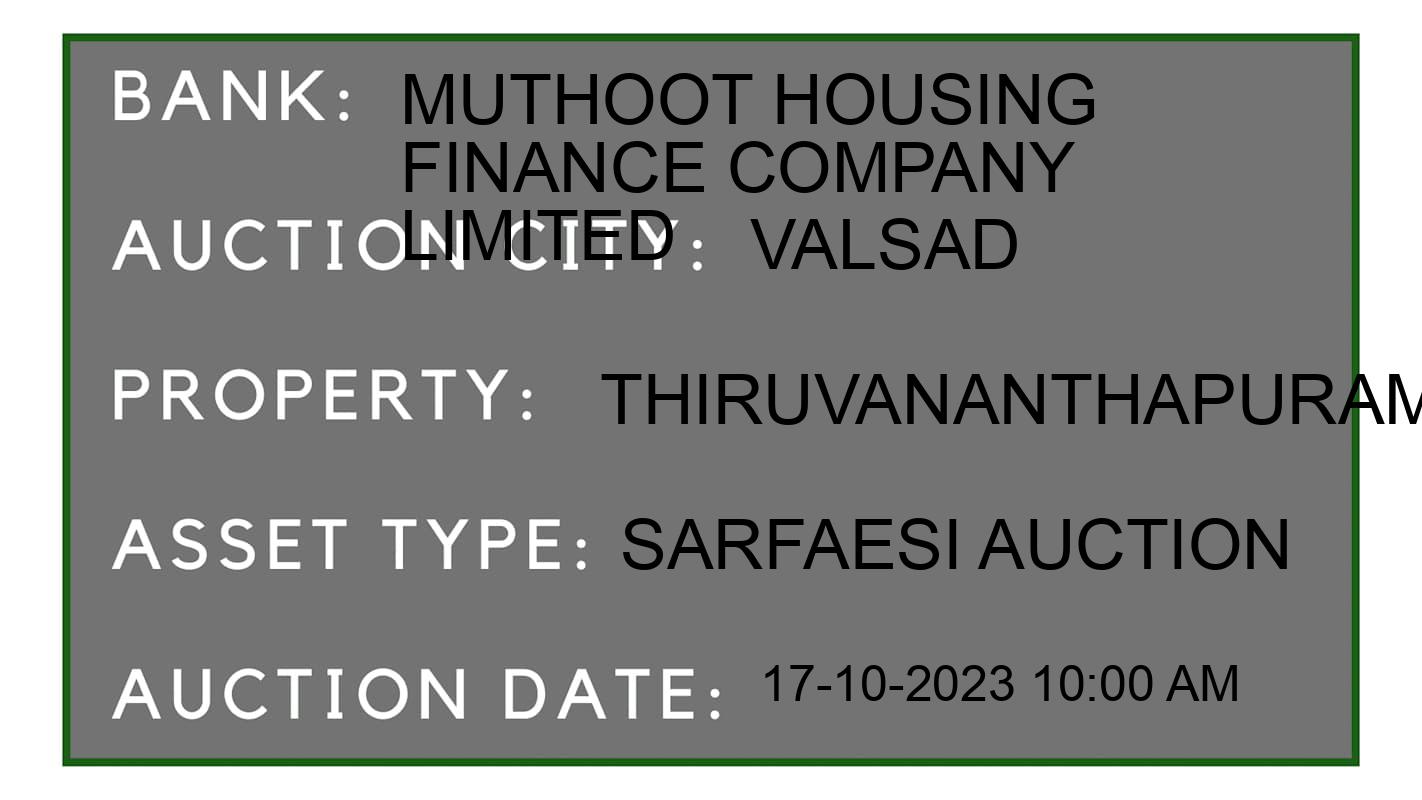 Auction Bank India - ID No: 196046 - Muthoot Housing Finance Company Limited Auction of Muthoot Housing Finance Company Limited auction for Residential Flat in Valsad, Valsad