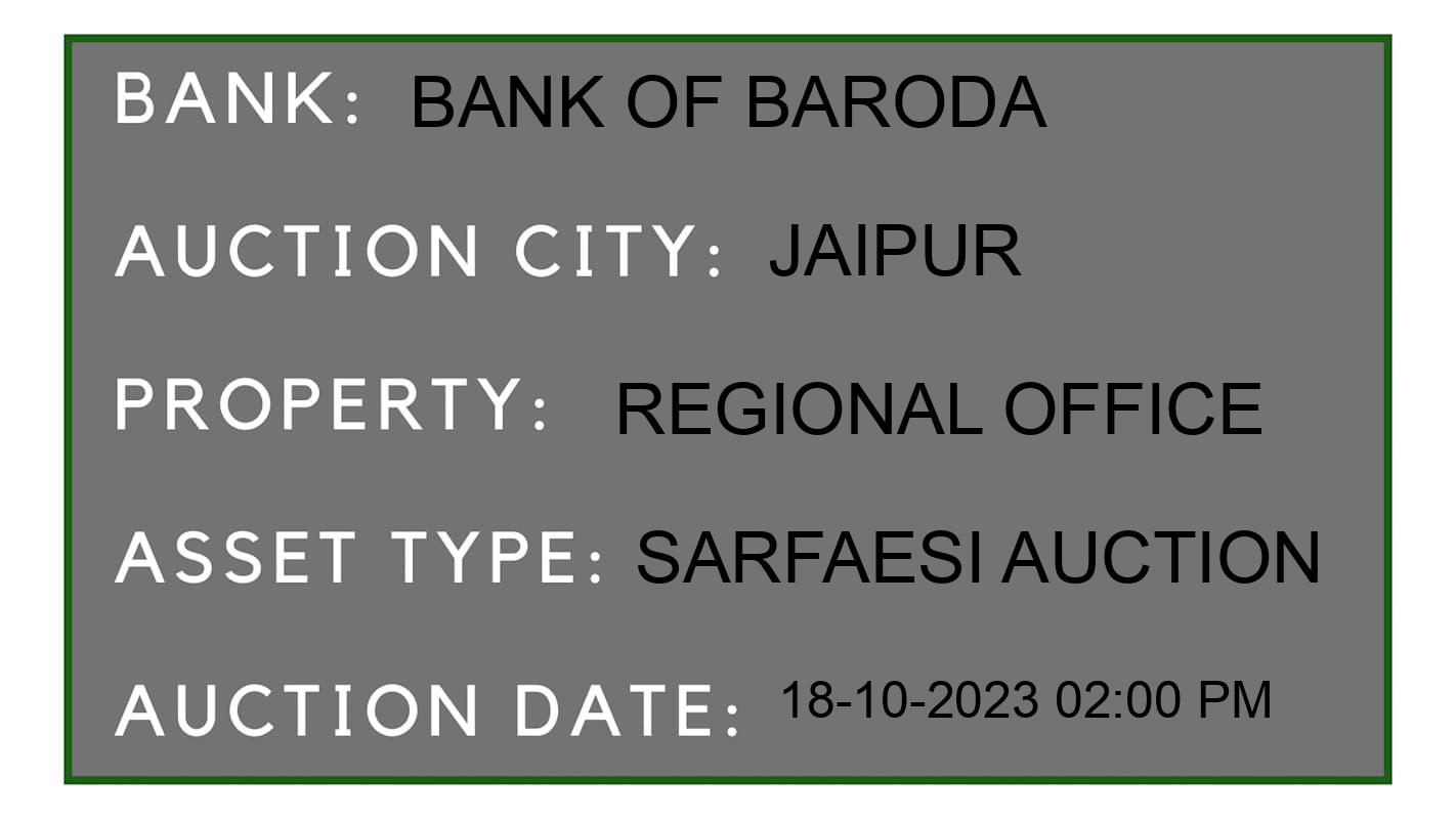 Auction Bank India - ID No: 196206 - Bank of Baroda Auction of Bank of Baroda auction for Residential House in Gurunankpura, Jaipur