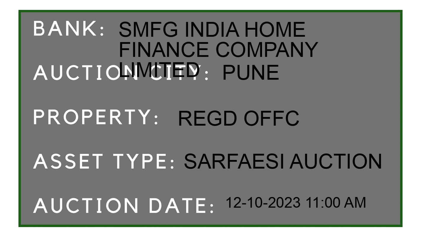 Auction Bank India - ID No: 196226 - SMFG India Home Finance Company Limited Auction of SMFG India Home Finance Company Limited auction for Residential Flat in Haveli, Pune