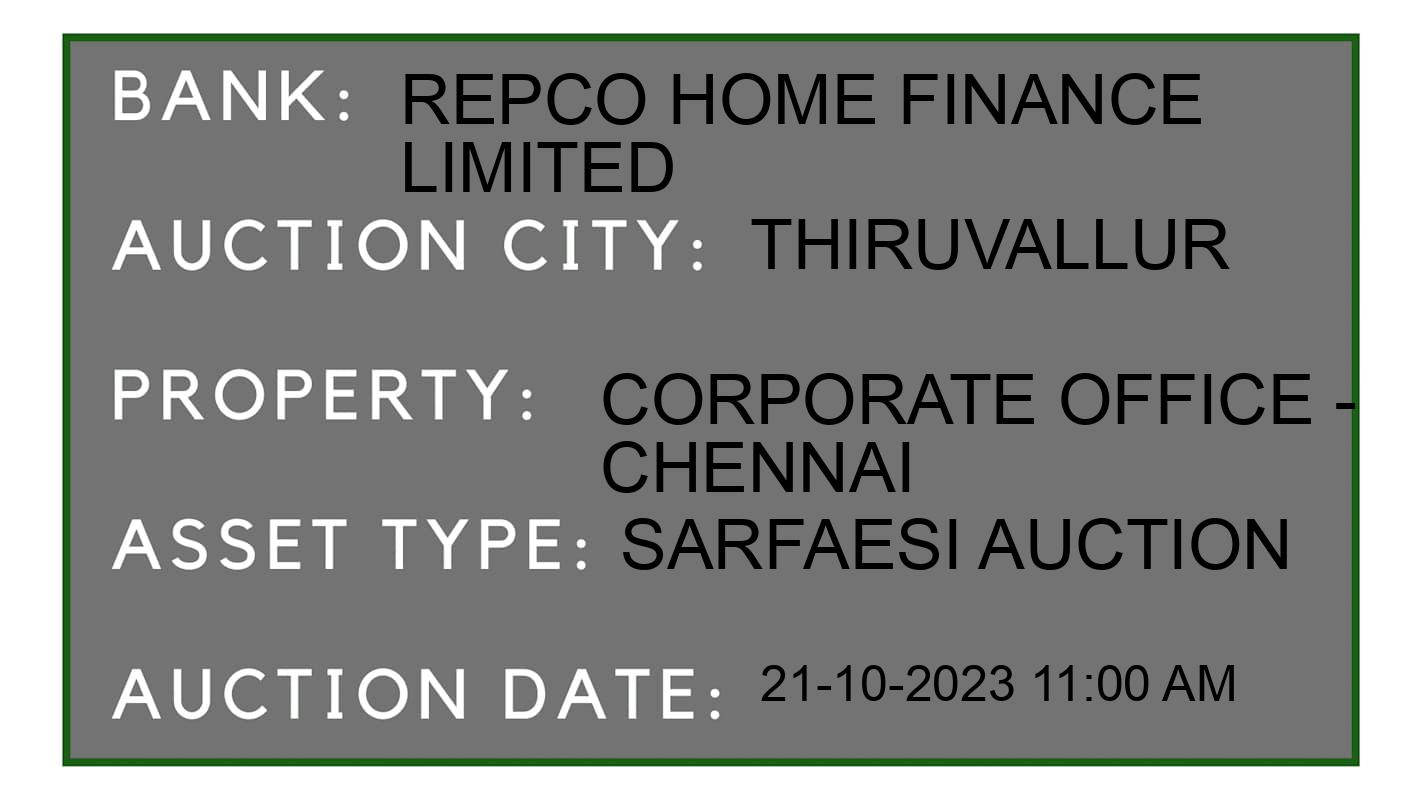 Auction Bank India - ID No: 196451 - Repco Home Finance Limited Auction of Repco Home Finance Limited auction for Land in Perumalpattu, Thiruvallur