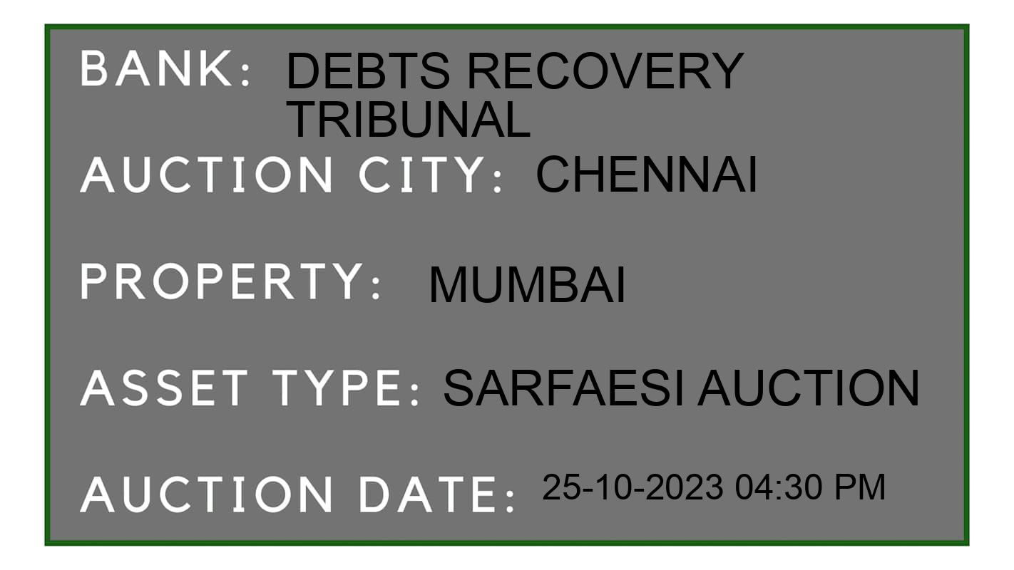 Auction Bank India - ID No: 196551 - Debts Recovery Tribunal Auction of Debts Recovery Tribunal auction for Land And Building in chennai, Chennai