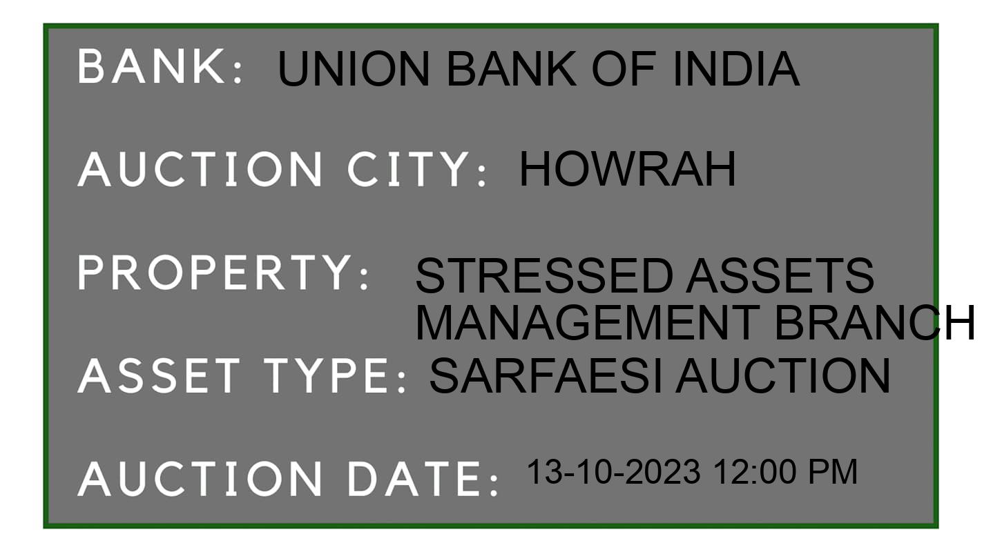 Auction Bank India - ID No: 196600 - Union Bank of India Auction of Union Bank of India auction for Residential Flat in Jagacha, Howrah